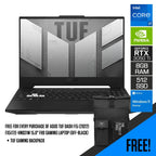 ASUS TUF Dash F15 (2022) FX517ZE-HN031W Gaming Laptop (Off Black) | 15.6” FHD | i7-12650H | 8GB DDR5 | 512GB SSD | RTX™ 3050 Ti | Windows 11 Home | TUF Gaming Backpack