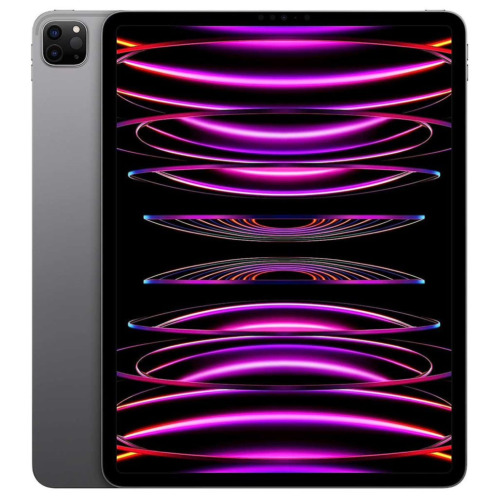 iPad Pro M2 6th Gen 12.9-inch Space Grey front display view with vibrant screen