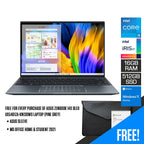 Asus Zenbook 14X OLED UX5401ZA-KN130WS Laptop (Pine Grey) | 14" 2.8K |  i5-12500H | 16GB RAM | 512GB SSD | Intel Iris Xᵉ Graphics | Windows 11 Home | MS Office Home & Student 2021 | Asus Sleeve