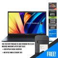 Asus Vivobook Pro 15 OLED M6500QC-MA056WS Laptop (Quiet Blue) | 15.6” 2.8K | Ryzen 7 5800H | 16GB RAM | 512GB SSD | RTX 3050 | Windows 11 Home | MS Office H&S 2021 | Asus BP1504 Casual Backpack