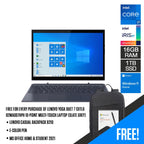 Lenovo Yoga Duet 7 13ITL6 82MA007HPH 10-Point Multi-Touch Laptop (Slate Grey) | 13”  2K | i7-1165G7 | 16 GB DDR4 | 1 TB SSD | Iris Xe Graphics | Windows 11 Home | MS Office H&S 2021 |  E-Color Pen | Lenovo Backpack B210