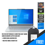 Lenovo Yoga Slim 7 Carbon 14ACN6 82L0003DPH Laptop (Cloud Grey) | 14”  2.8K Oled | Ryzen 5 5600U | 16 GB DDR4 | 512 GB SSD | MX450 | Windows 11 Home | MS Office Home & Student 2021 + Lenovo Casual Backpack B210