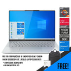 Lenovo Yoga Slim 7 Carbon 14ACN6 82L00026PH Laptop (Cloud Grey) | 14" 2.8K OLED | Ryzen 7 5800U | 16GB RAM | 512GB SSD | AMD Radeon Graphics | Windows 11 Home | MS Office H&S 2021 | Lenovo Casual Backpack B210