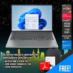 Lenovo Ideapad Pro 5 16ARP8 83AS002FPH Laptop (Arctic Grey) | 16" 2.5K (2560x1600) | Ryzen™ 5 7535HS | 16GB RAM | 1TB SSD | AMD Radeon™ 660M Graphics | Windows 11 Home | MS Office H&S 2021 | Adobe Acrobat Standard DC 1-Year | Casual Backpack B210