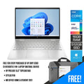 HP Envy X360 13-BF0108TU 2-In-1 Laptop (Natural Silver) | 13.3”  WUXGA | i5-1230U | 16 GB RAM | 512 GB SSD | Intel Iris Xe | Windows 11 |  MS Office H&S 2021 | Stylus Pen | HP Prelude 15.6”  Topload Bag