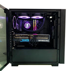 Ultra Razer Tomahawk gaming desktop in a black mid-tower case with green Razer logo, visible RGB fans, GeForce RTX 4080, 32GB RAM, 1TB SSD, 1TB HDD, and Windows 11 Home callouts