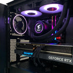 Ultra Razer Tomahawk gaming desktop in a black mid-tower case with green Razer logo, visible RGB fans, GeForce RTX 4080, 32GB RAM, 1TB SSD, 1TB HDD, and Windows 11 Home callouts