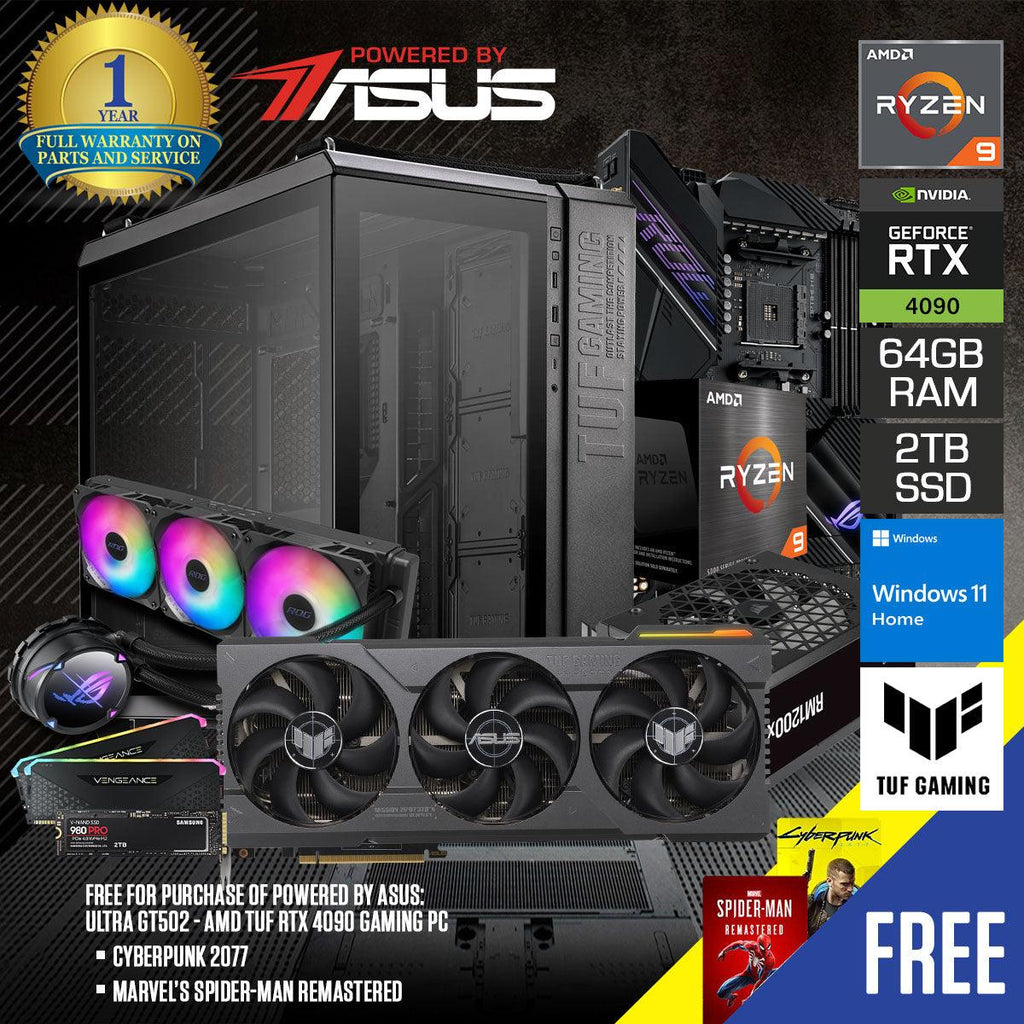 Ultra GT502 - AMD TUF RTX 4090 Gaming PC | Ryzen 9 5900X | 64GB RAM | 2TB SSD | Windows 11 Home