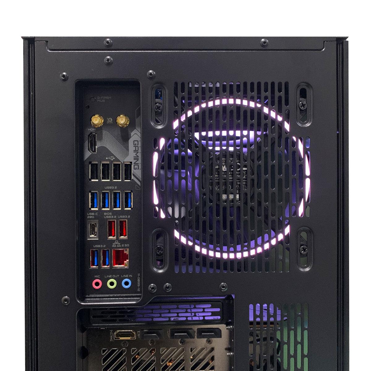 Ultra Razer Tomahawk gaming desktop in a black mid-tower case with green Razer logo, visible RGB fans, GeForce RTX 4080, 32GB RAM, 1TB SSD, 1TB HDD, and Windows 11 Home callouts
