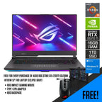 ASUS ROG Strix G15 (2022) G513RW-HF181W 15”  FHD Gaming Laptop (Eclipse Gray) | 15.6" FHD | Ryzen™ 9 6900HX | 16GB RAM DDR5 | 1TB SSD | RTX™ 3070 Ti | Windows 11 Home | ROG Backpack | ROG Impact Gaming Mouse | Type-C PD Adapter