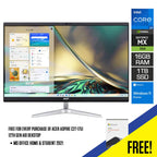 Acer Aspire C27-1751 All-in-One Desktop | Intel Core i7-1260P 12th Gen | 16GB RAM | 1TB SSD | 27" FHD | MX550 | MS Office 2021 | Windows 11