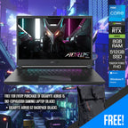 Gigabyte Aorus 15 9KF-E3PH583SH Gaming Laptop (Black) | 15.6" FHD 1920 x 1080 360Hz | i5 12500H | RTX 4060 | 8GB DDR5 | 512GB SSD | Windows 11 Home | Gigabyte Aorus G2 Backpack (Black)