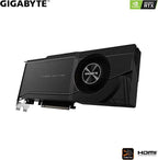 Gaming setup featuring Gigabyte GP-G24F-AP 24” monitor displaying high-res game