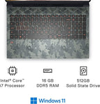 Dell G15 5520 Gaming Laptop (Specter Green With Camouflage) | 15.6” FHD | i7-12700H | 16GB RAM | 512GB SSD | RTX 3050 Ti | Windows 11 Home | MS Office H&S 2021 | Gaming Backpack 17-GM1720PM