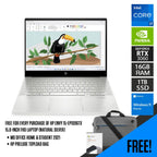 HP Envy 15-EP1096TX Laptop (Natural Silver) | 15.6-"  FHD | i7-11800H | 16 GB DDR4 | 1 TB SSD | RTX™ 3060 | Windows 11 Home | MS Office Home & Student 2021 | HP Prelude 15.6”  Topload Bag