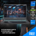 Gigabyte G5 KF5 15.6-inch gaming laptop with Intel Core i7, GeForce RTX 4060, 144Hz FHD display, illuminated full-size keyboard, and included Gigabyte GBP57S gaming backpack