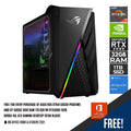 ASUS ROG STRIX G35DX-PH001WS AMD R7-5800X 16GB RAM 1TB SSD NV RTX3080-10GB DDR6X 45L ATX GAMING DESKTOP (STAR BLACK) + MS OFFICE HOME & STUDENT 2021
