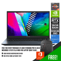 ASUS VIVOBOOK PRO 15 OLED M3500QC-L1175TS LAPTOP (QUIET BLUE) | 15.6" FHD | Ryzen™ 9 5900HX | 16GB DDR4 | 512GB SSD | RTX 3050 | WIN10 + MS OFFICE HOME &STUDENT 2019 + NEREUS BACKPACK/BK