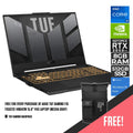 Asus TUF Gaming F15 FX507ZE-HN042W Laptop (Mecha Gray) | 15.6” FHD | i7-12700H | 8GB DDR5 | 512GB SSD | RTX 3050 Ti | Win11 + TUF Gaming Backpack
