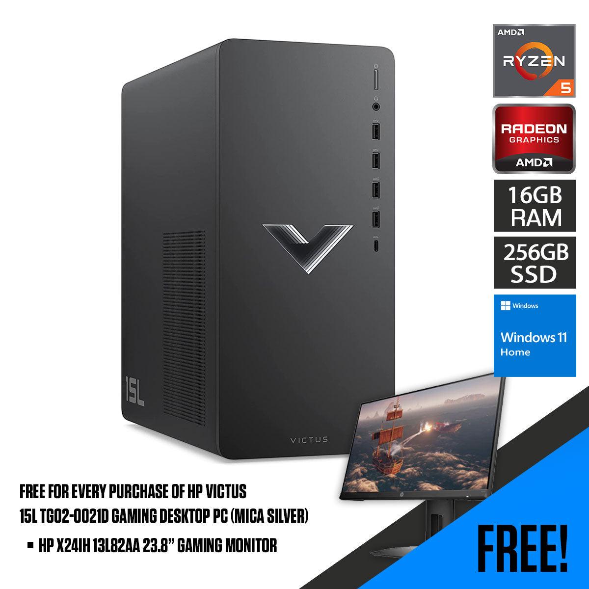 HP Victus 15L Gaming Desktop PC + 23.8" X24IH Monitor