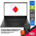 HP OMEN 16-B0175TX 165HZ GAMING LAPTOP (SHADOW BLACK) | 16.1" QHD | i7-11800H | 16GB DDR4 | 1TB SSD | RTX 3060 | WIN11 + MS OFFICE HOME & STUDENT 2019 + HP OMEN TRANSCEPTOR BACKPACK (BLACK)