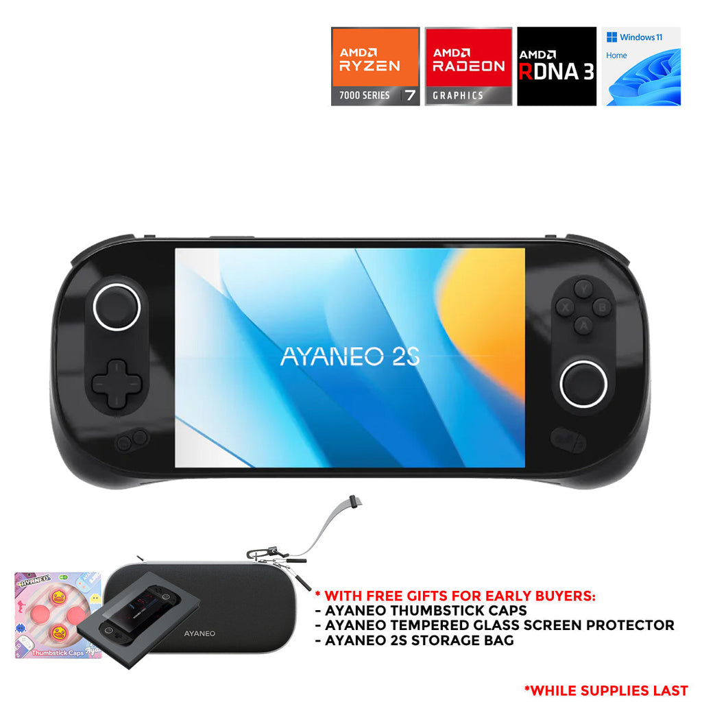 Ayaneo 2S AMD Ryzen 7 7840U 32GB RAM 2TB SSD Handheld PC Gaming Console (Starry Black)