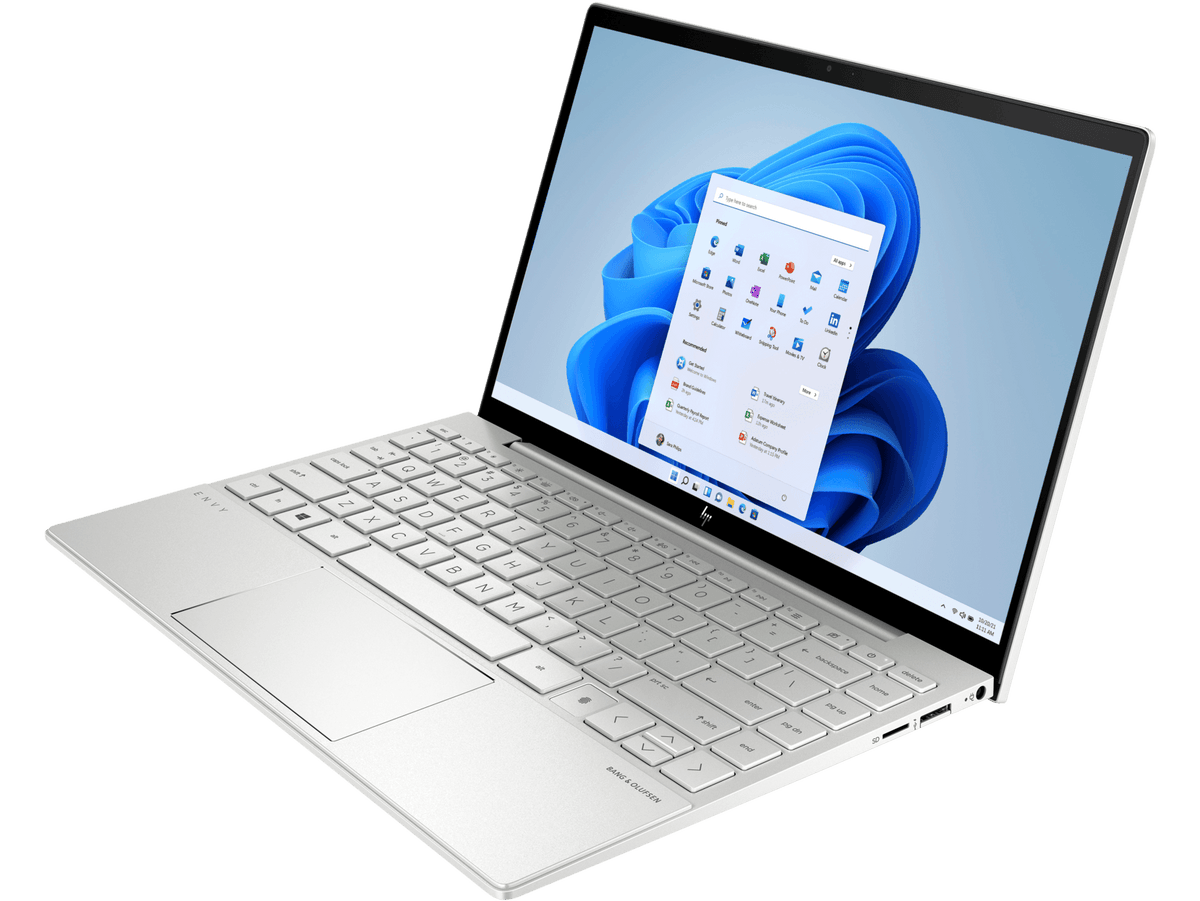 HP Envy 13-BA1522TX Laptop (Natural Silver) | 13.3”  FHD | i7-1165G7  | 16 GB DDR4 | 512 GB SSD | MX450 | Windows 11 Home | MS Office Home & Student 2021 | HP Prelude 15.6” Topload Bag