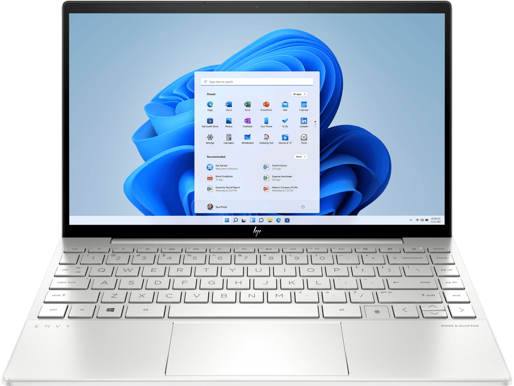 HP Envy 13-BA1522TX Laptop (Natural Silver) | 13.3”  FHD | i7-1165G7  | 16 GB DDR4 | 512 GB SSD | MX450 | Windows 11 Home | MS Office Home & Student 2021 | HP Prelude 15.6” Topload Bag