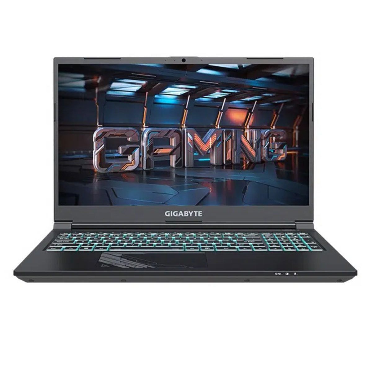 Gigabyte G5 KF5 15.6-inch gaming laptop with Intel Core i7, GeForce RTX 4060, 144Hz FHD display, illuminated full-size keyboard, and included Gigabyte GBP57S gaming backpack