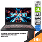 GIGABYTE G5 KC-5S11130SB Gaming Laptop (Black) | 15.6" FHD | i5-10500H | 16GB DDR4 | 512GB SSD | RTX 3060 | WIN11 | GIGABYTE Backpack