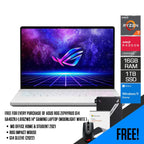 ASUS ROG Zephyrus G14 GA402RJ-L8162WS Gaming Laptop (Moonlight White Anime Matrix) | 14" QHD | Ryzen™ 7 6800HS | 16GB RAM | 1TB SSD | RX 6700S | Windows 11 Home | G14 Sleeve (2022) | ROG Impact Mouse