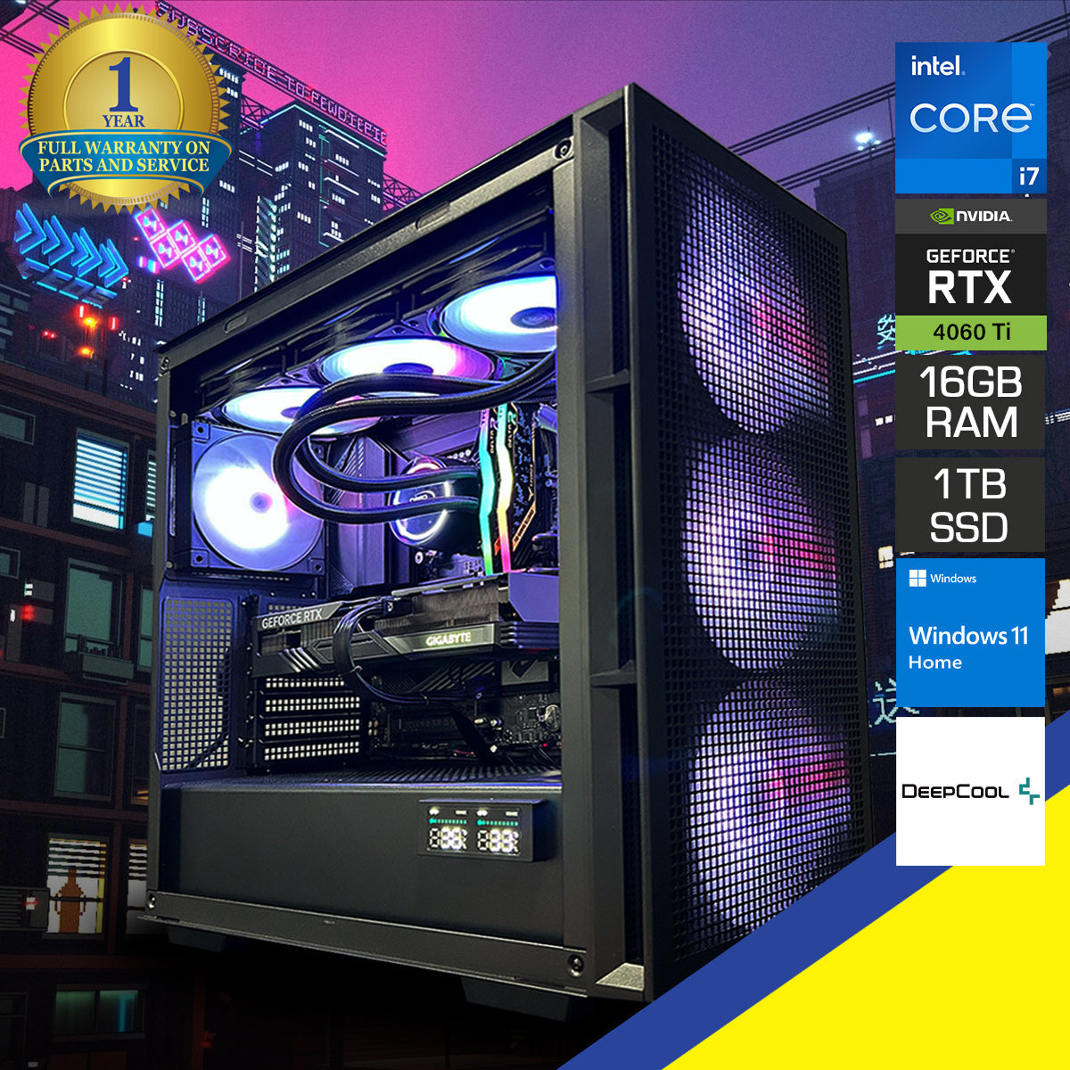 CH650 V2 Gaming PC – i7-13700KF, 16GB RAM, 1TB SSD, RTX 4060 Ti