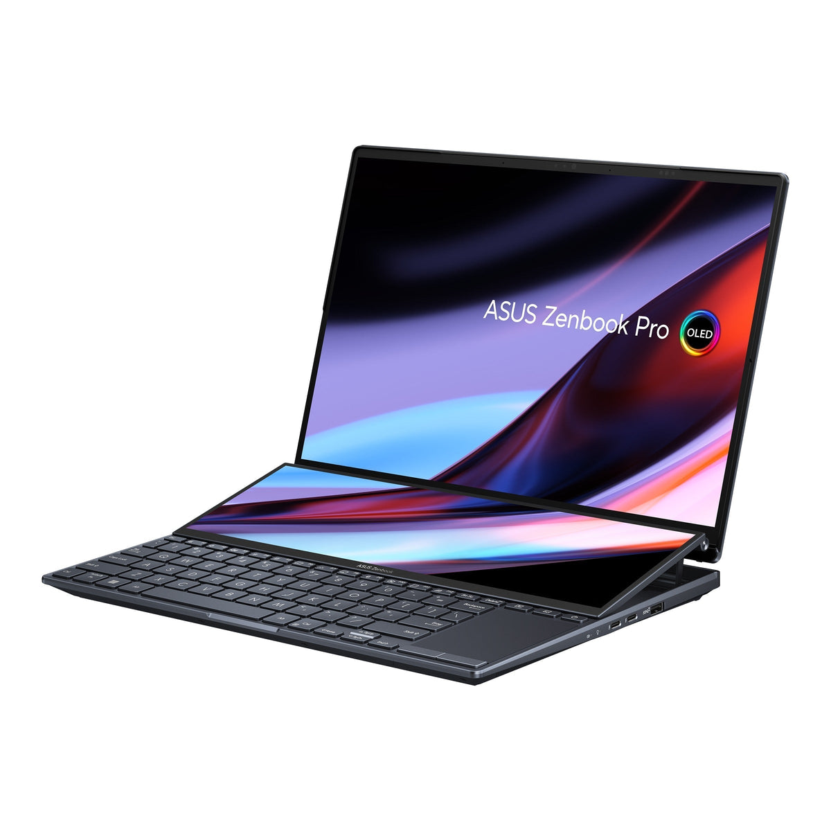 Asus Zenbook Pro 14 Duo OLED UX8402VV-P1051WS (Tech Black) | 14.5" 2.8K OLED (2880X1800) | I9-13900H | 32GB RAM | RTX 4060 | 1TB SSD | Windows 11 Home | MS Office Home & Student 2021 | Asus BP1504 Casual Backpack | Asus Stand