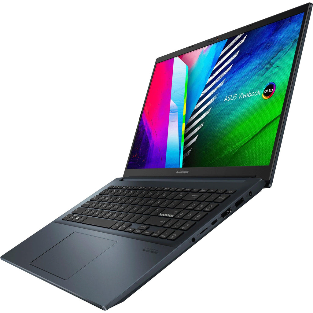 ASUS Vivobook Pro 15 OLED M3500QC-L1080TS Laptop (Quiet Blue) | 15.6" FHD | 16GB DDR4 | 512GB SSD | RTX™ 3050 | Windows 10 Home |  MS Office Home & Student 2021 | ASUS BP1504 Casual Backpack