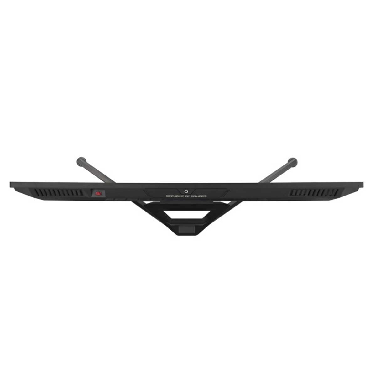 Front view of ASUS ROG Swift PG38UQ 38-inch 4K UHD gaming monitor with slim black bezels and angular desktop stand